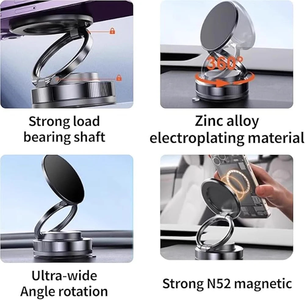360 Car Phone Holder Foldable Magnetic Phone Stand