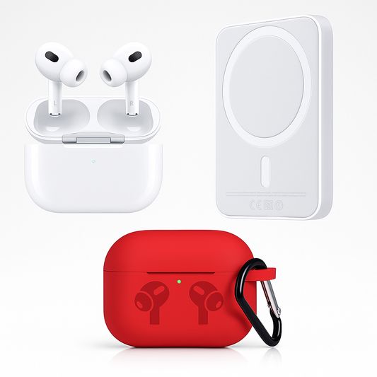 Apple Airpods Pro 2rd Gen + Magsafe Battery Pack 5000 mAh + Silicone Airpods cover ( 3 Products In 1 Package )