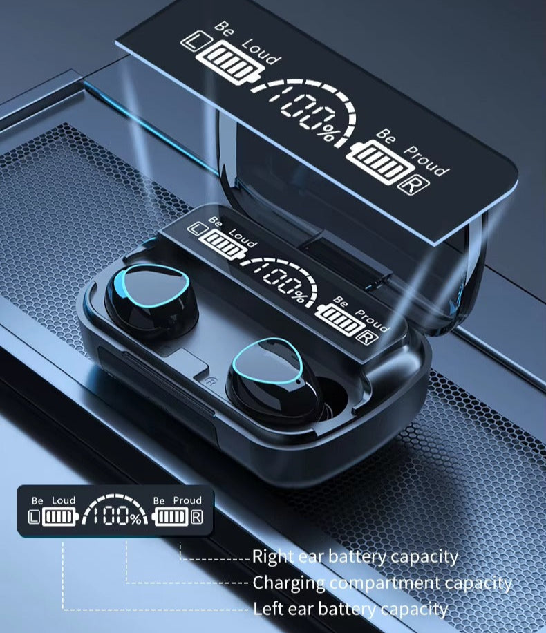 M10 EARBUDS WITH TOUCH CONTROL, 5.1 BLUETOOTH CONNECTIVITY, WATER RESISTANT