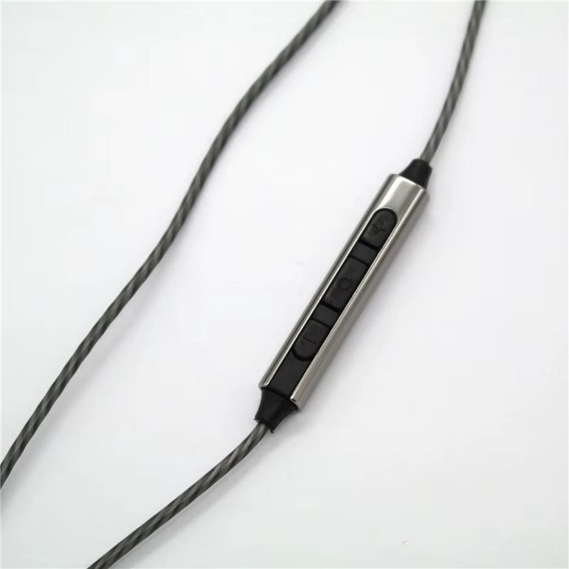 Detachable Metallic Stereo Sound Wired Headphone Earphone With Mic Earbuds 6mm Speaker