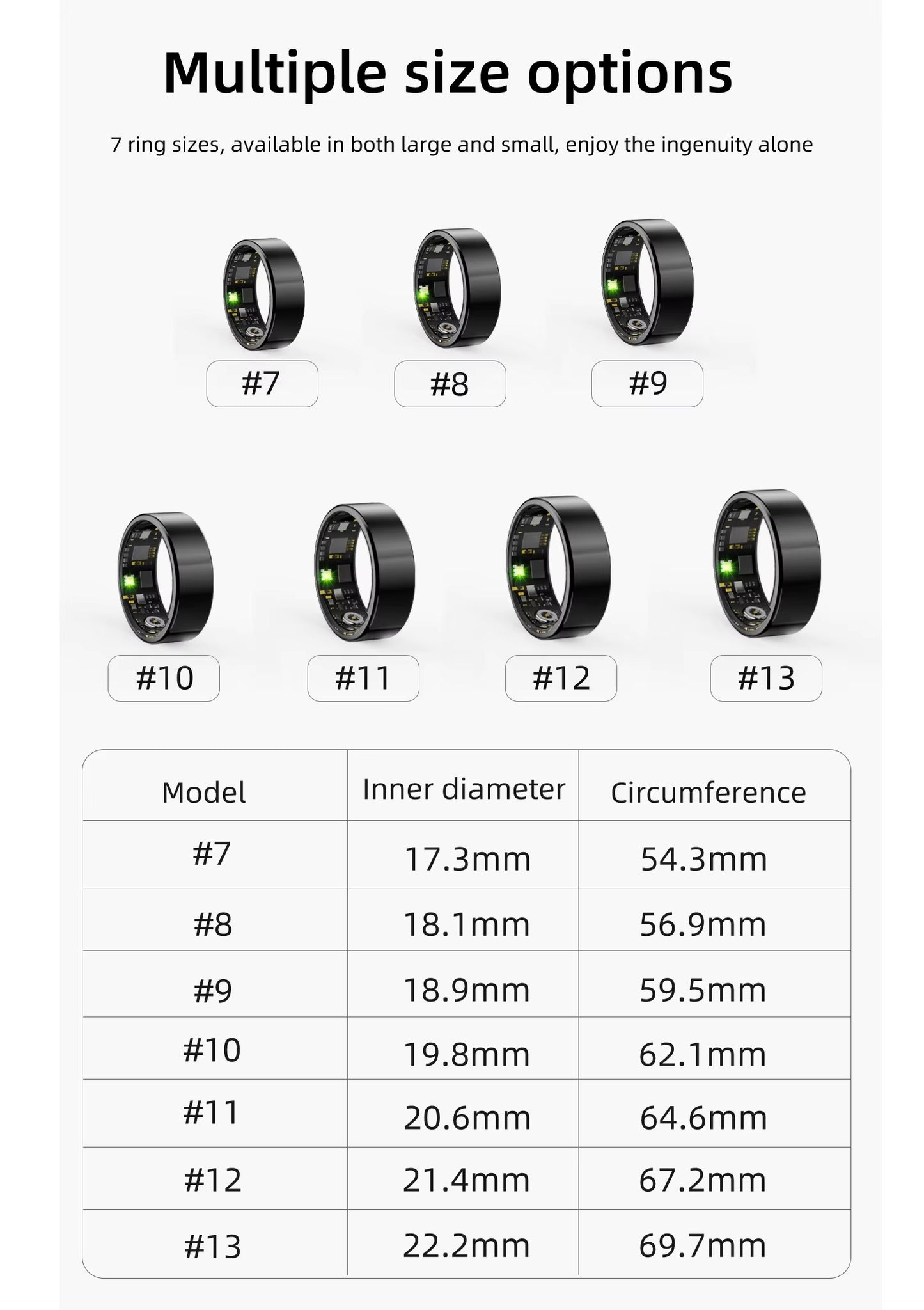 New Smart Ring Multi Functional Blood Oxygen Blood Pressure Heart Rate Health Monitoring Smart Health for Men Women